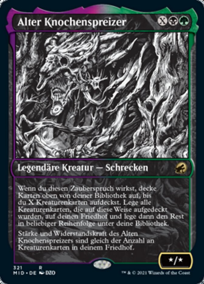 Magic-kaart Old Stickfingers MID-321 uit Innistrad: Midnight Hunt (Rare), Duitse uitgave