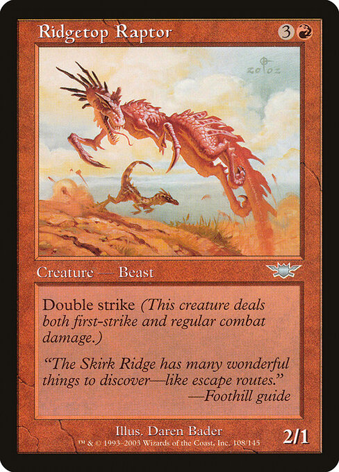 Ridgetop Raptor – Legions (LGN-108) Magic: The Gathering card