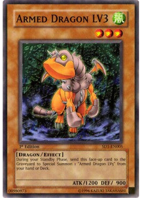 Armed Dragon LV3 — Structure Deck: Dragon's Roar (SD1-005) Yu-Gi-Oh! card Hoofdafbeelding