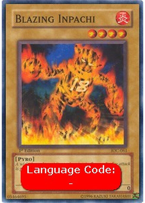 Blazing Inpachi — Invasion of Chaos (IOC-061) Yu-Gi-Oh! card Hauptbild
