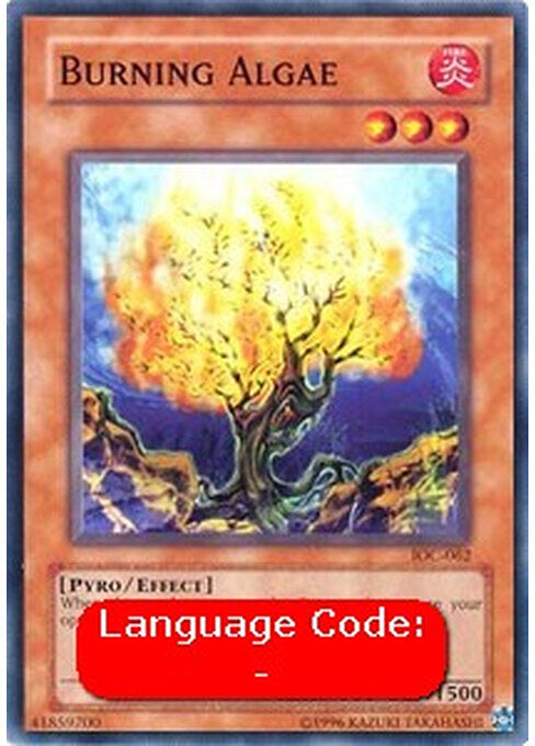 Burning Algae — Invasion of Chaos (IOC-062) Yu-Gi-Oh! card Hauptbild