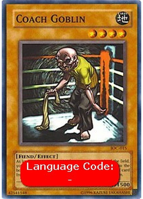 Coach Goblin — Invasion of Chaos (IOC-015) Yu-Gi-Oh! card Hauptbild