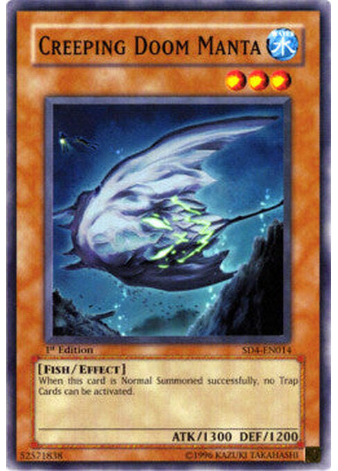Creeping Doom Manta — Structure Deck: Fury From The Deep (SD4-014) Yu-Gi-Oh! card Hauptbild