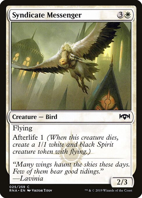 Syndicate Messenger – Ravnica Allegiance (RNA-25) Magic: The Gathering card