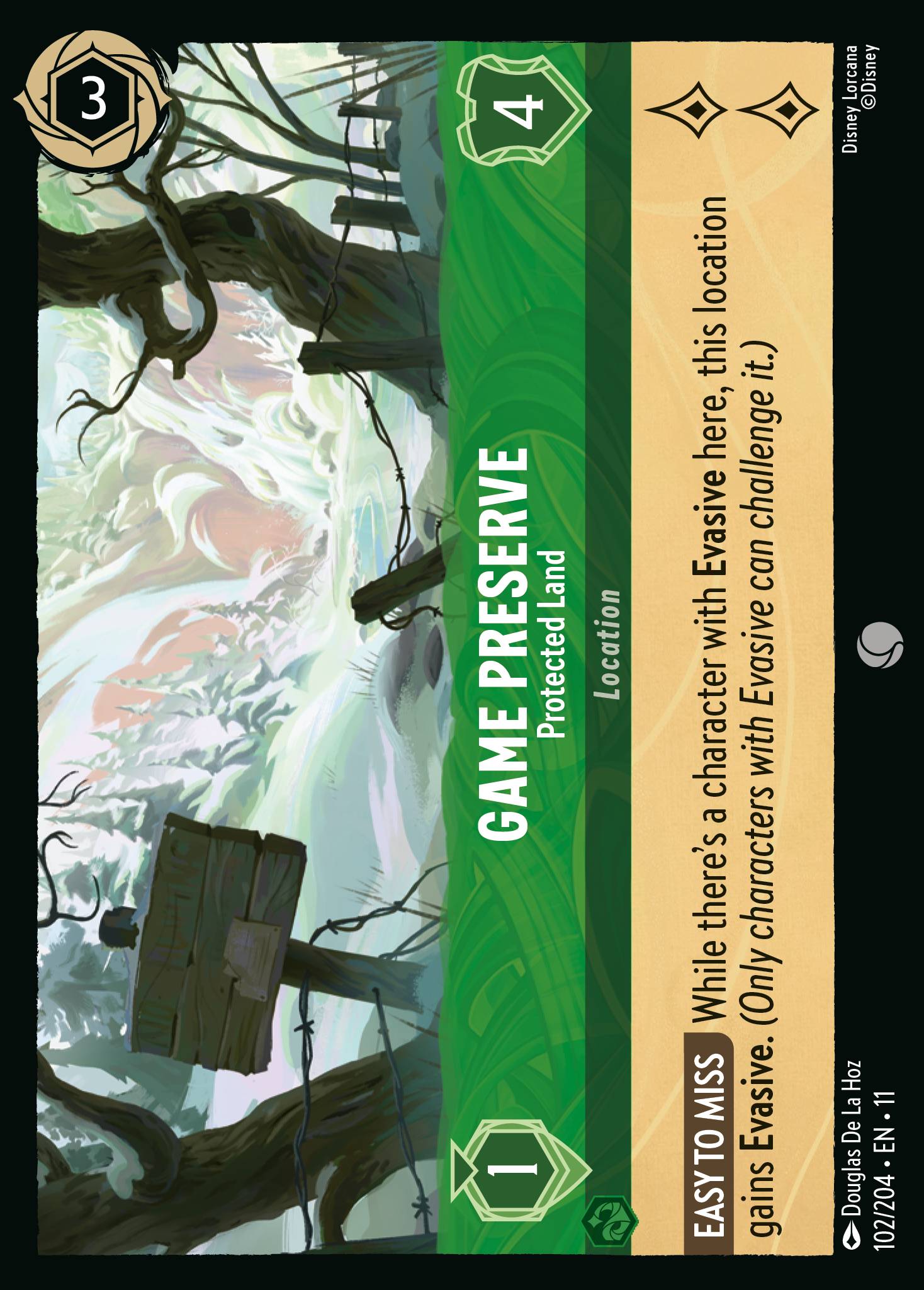 Game Preserve - Protected Land — Winterspell (11WSP-102) Disney Lorcana card
