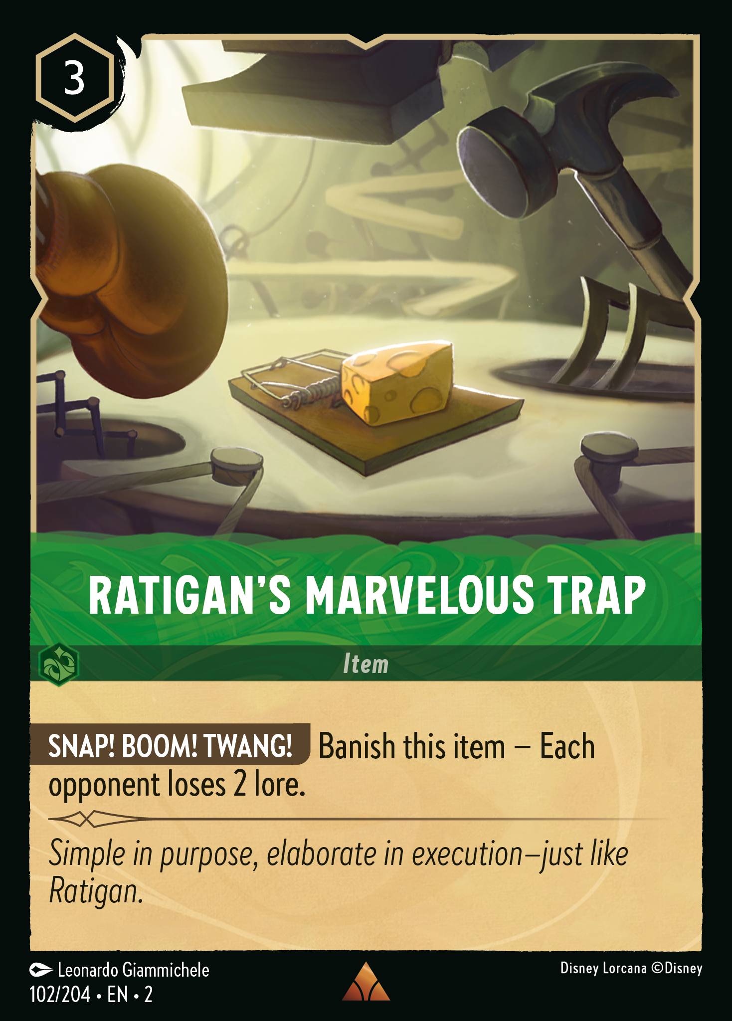 Ratigan's Marvelous Trap — Rise of the Floodborn (2ROF-102) Disney Lorcana card Hauptbild