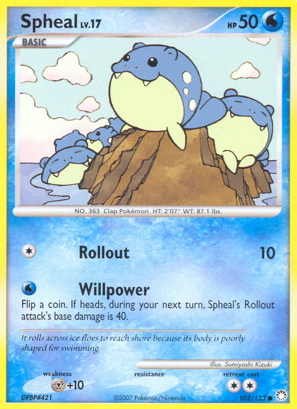 Spheal Lv.17 – Mysterious Treasures 102 – Pokémon TCG single card Hoofdafbeelding
