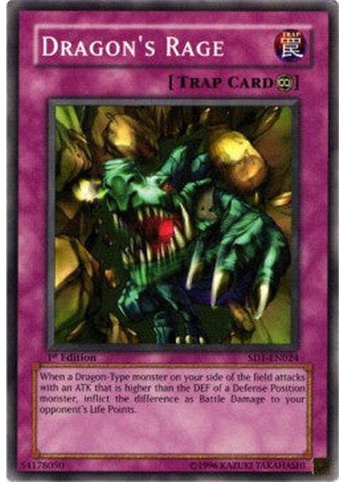 Dragon's Rage — Structure Deck: Dragon's Roar (SD1-024) Yu-Gi-Oh! card Hoofdafbeelding