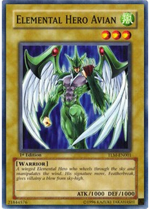Elemental HERO Avian — The Lost Millennium (TLM-001) Yu-Gi-Oh! card Main image