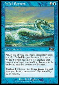 Veiled Serpent - Urza's Saga (Common) [USG-110] Hoofdafbeelding
