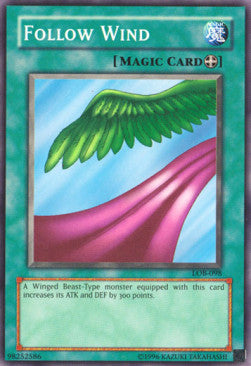 Follow Wind (V.2 - Common) - Legend of Blue Eyes White Dragon (Common) [LOB-098] Hoofdafbeelding
