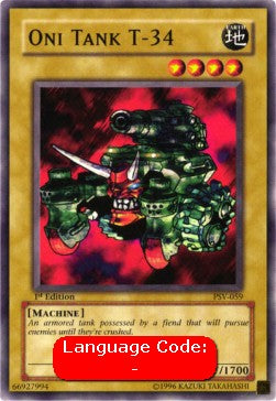 Oni Tank T-34 (V.2 - Common) - Pharaoh's Servant (Common) [PSV-059] Hover Image