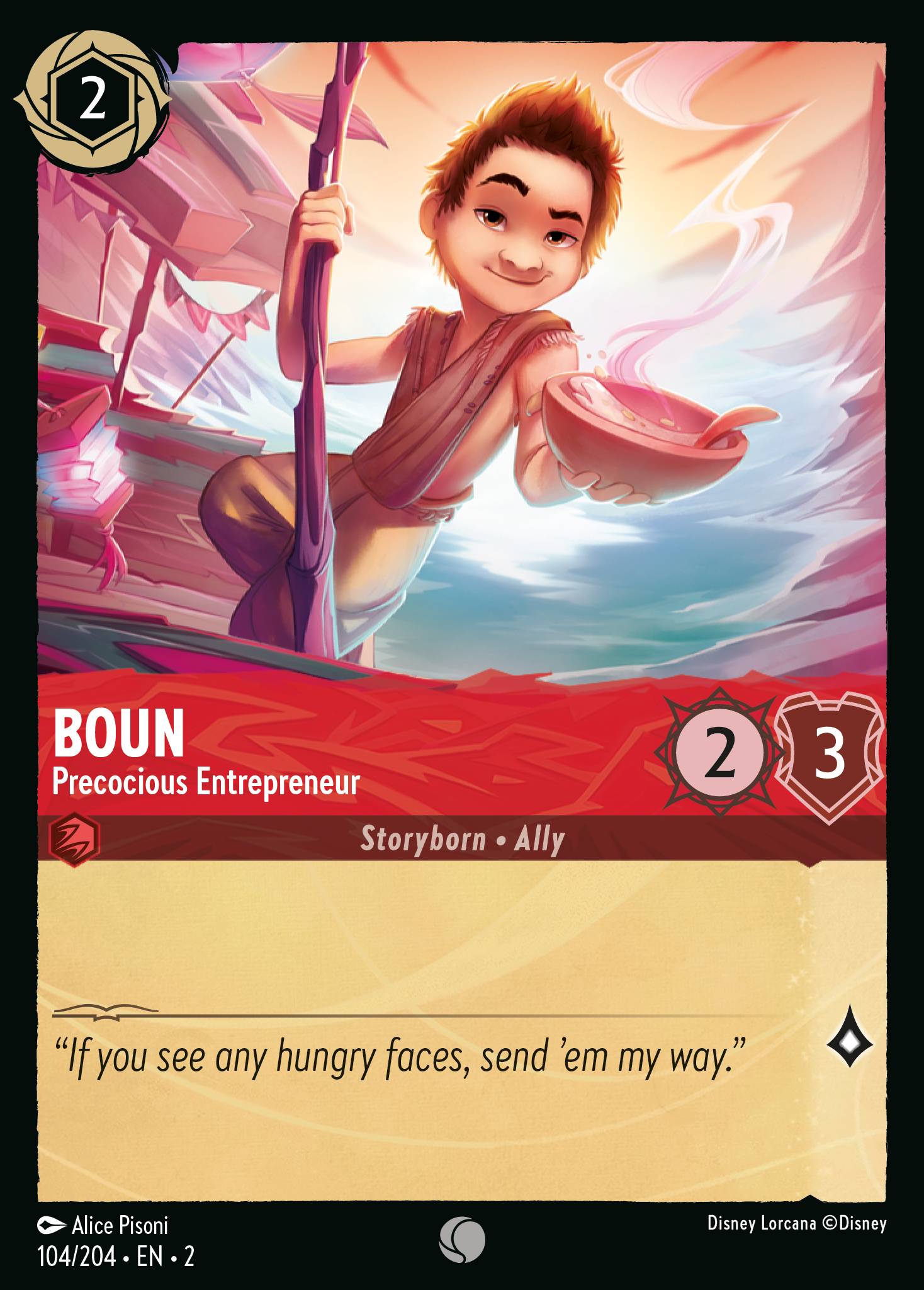 Boun - Precocious Entrepreneur — Rise of the Floodborn (2ROF-104) Disney Lorcana card Image principale du produit