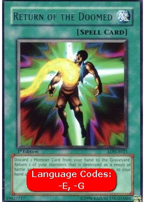 Return of the Doomed — Labyrinth of Nightmare (LON-021) Yu-Gi-Oh! card Main image