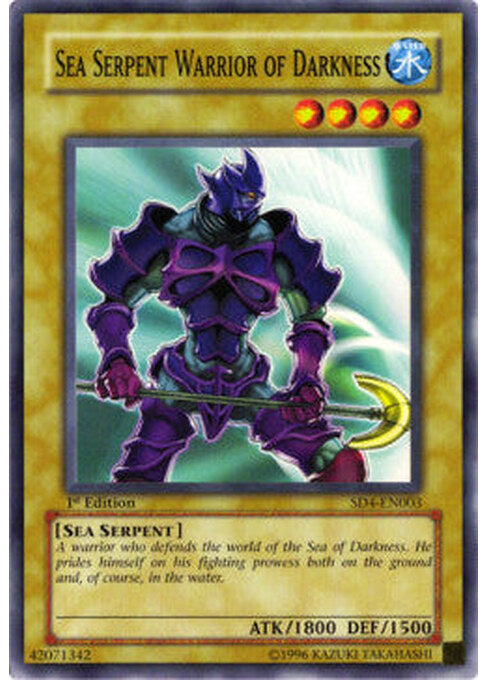 Sea Serpent Warrior of Darkness — Structure Deck: Fury From The Deep (SD4-003) Yu-Gi-Oh! card Hauptbild