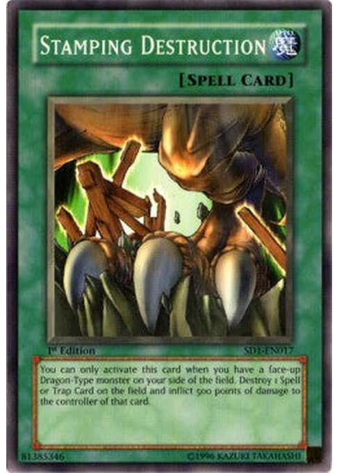Stamping Destruction — Structure Deck: Dragon's Roar (SD1-017) Yu-Gi-Oh! card Hoofdafbeelding