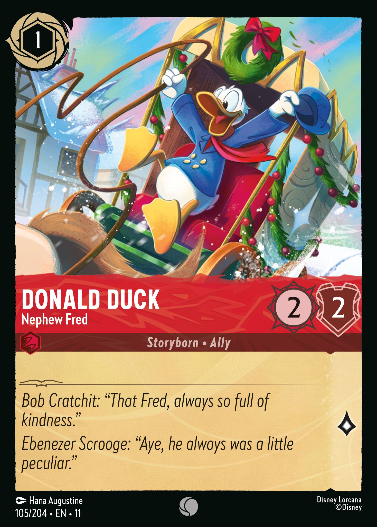 Donald Duck - Nephew Fred — Winterspell (11WSP-105) Disney Lorcana card