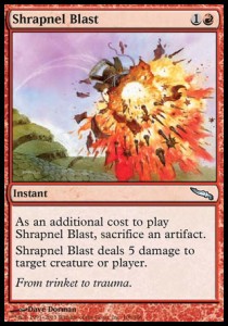 Shrapnel Blast - Mirrodin (Uncommon) [MRD-106] Hoofdafbeelding