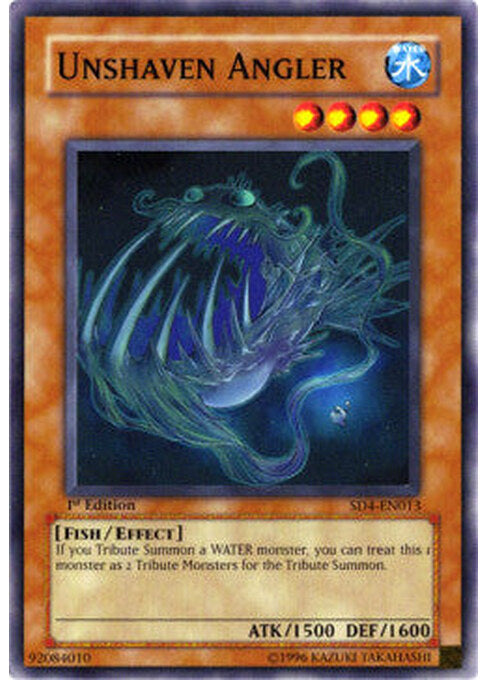 Unshaven Angler — Structure Deck: Fury From The Deep (SD4-013) Yu-Gi-Oh! card Hauptbild