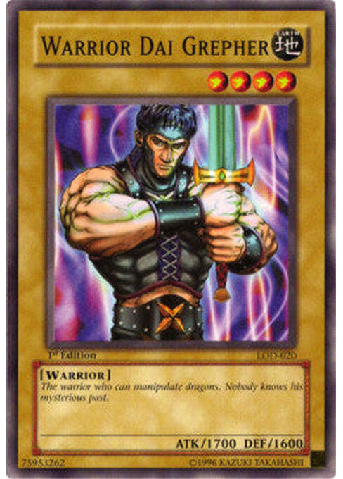 Warrior Dai Grepher — Legacy of Darkness (LOD-020) Yu-Gi-Oh! card Hauptbild