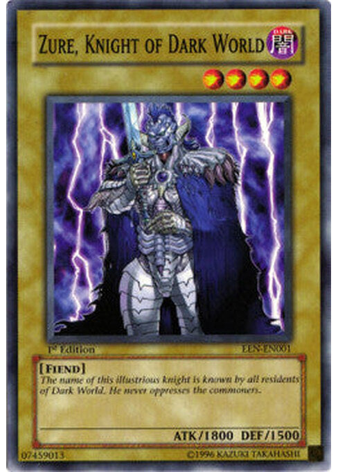Zure, Knight of Dark World — Elemental Energy (EEN-001) Yu-Gi-Oh! card Hoofdafbeelding