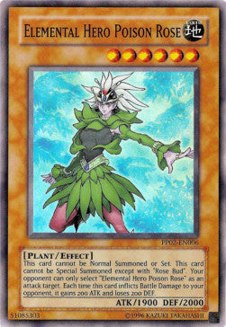 Elemental HERO Poison Rose (V.1 - Super Rare) - Premium Pack 2 (Super Rare) [PP02-006] Immagine principale del prodotto
