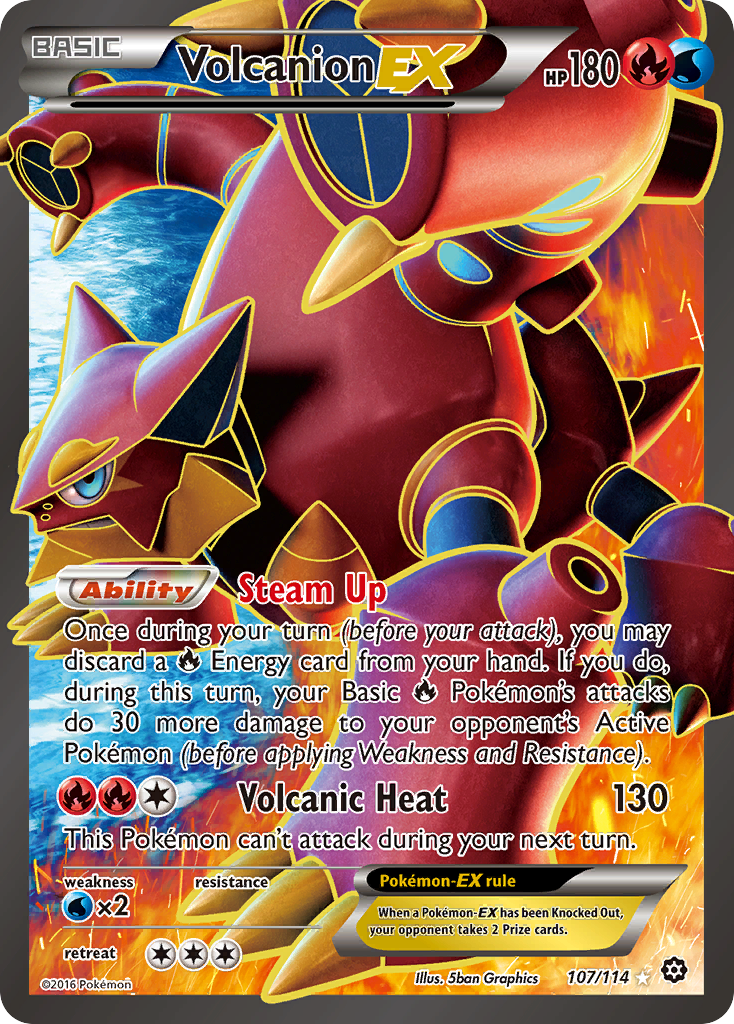 Volcanion EX – Steam Siege 107 – Pokémon TCG single card