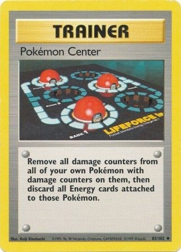 Pokémon-kaart Pokémon Center 85/102 Uncommon uit de set Base Set
