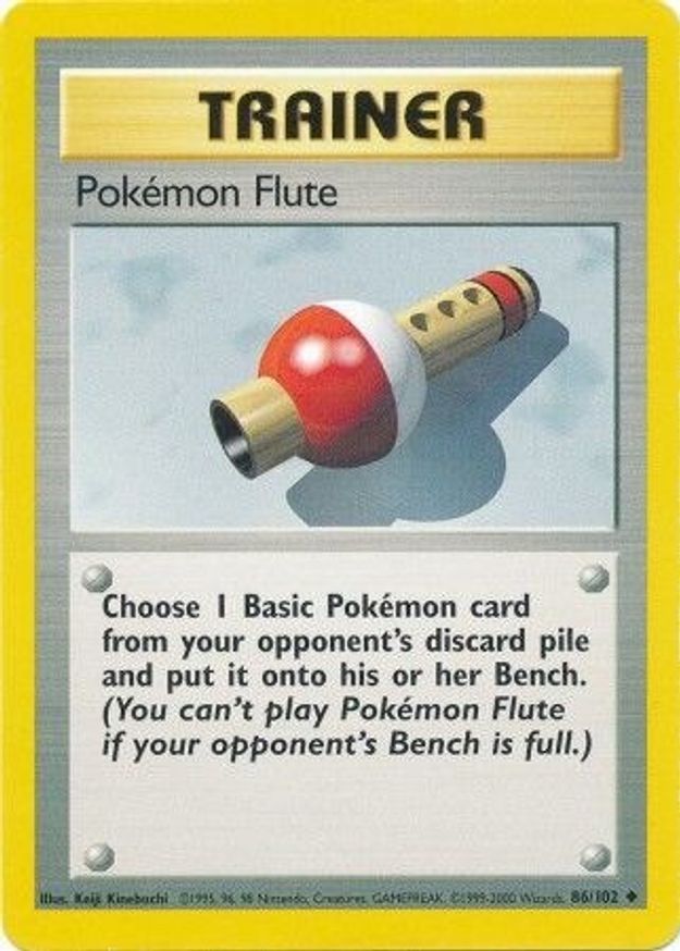 Pokémon-kaart Pokémon Flute 86/102 Uncommon uit de set Base Set