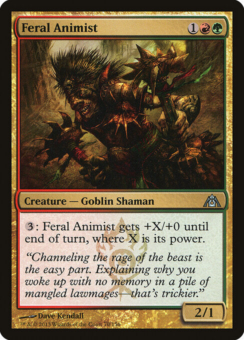 Feral Animist – Dragon's Maze (DGM-70) Magic: The Gathering card
