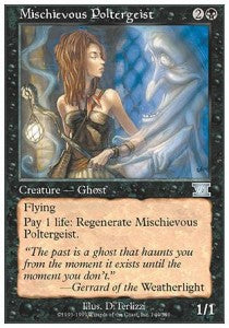 Mischievous Poltergeist - Sixth Edition (Uncommon) [6ED-144] Immagine principale del prodotto