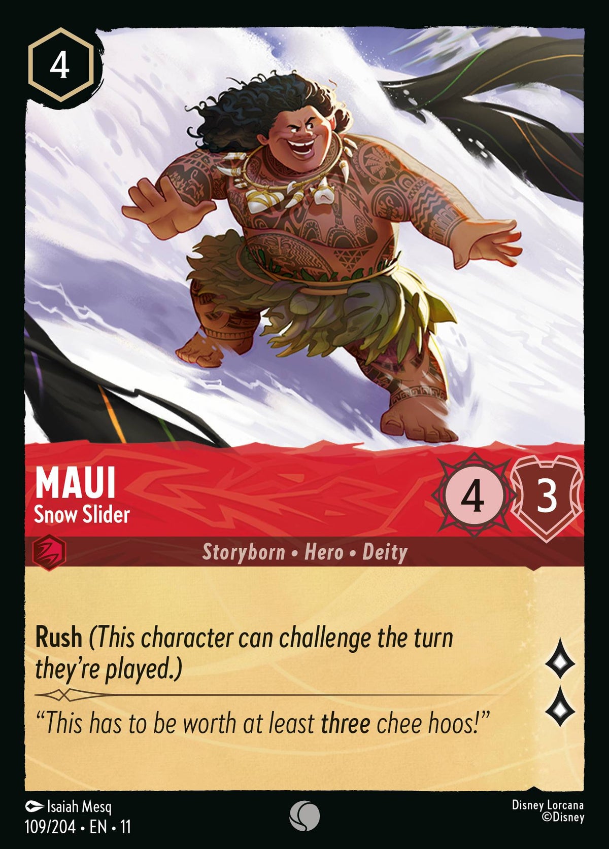 Maui - Snow Slider — Winterspell (11WSP-109) Disney Lorcana card Immagine principale del prodotto