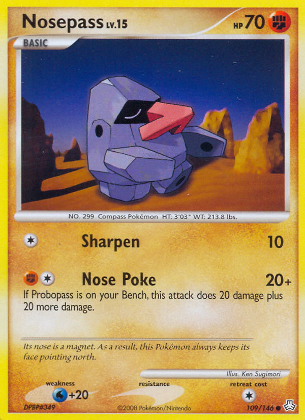 Nosepass Lv.15 – Legends Awakened 109 – Pokémon TCG single card Hoofdafbeelding