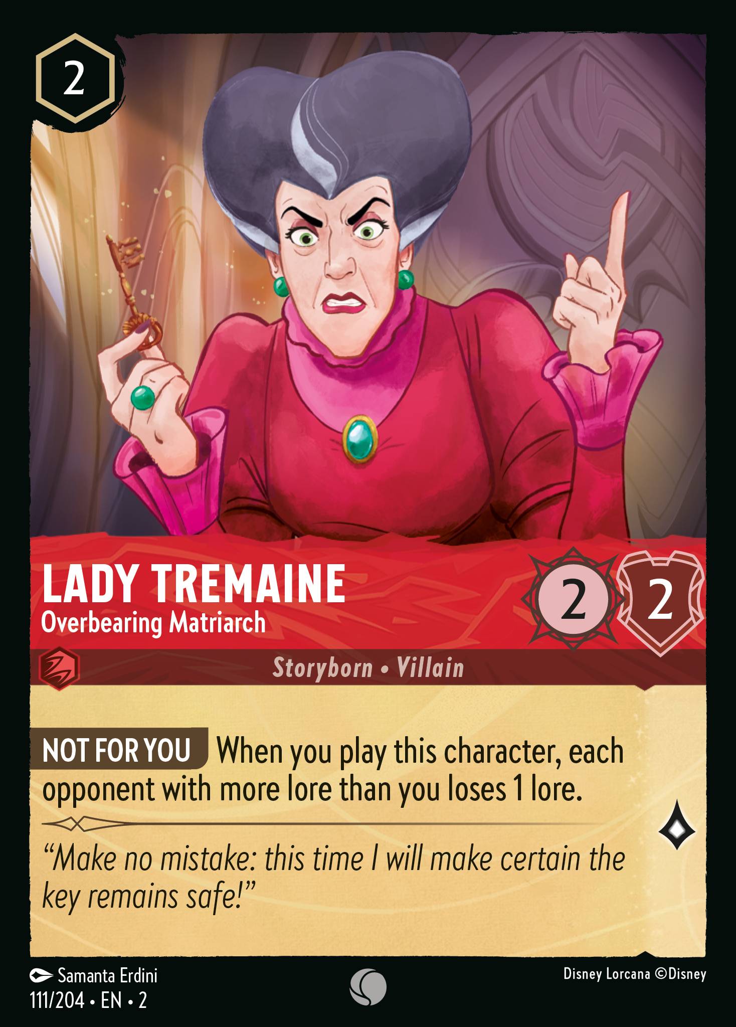 Lady Tremaine - Overbearing Matriarch — Rise of the Floodborn (2ROF-111) Disney Lorcana card