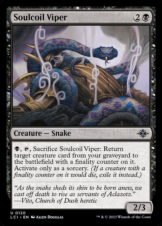Magic-kaart Soulcoil Viper LCI-120 uit The Lost Caverns of Ixalan (Uncommon)