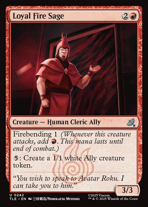 Loyal Fire Sage – Magic: The Gathering | Avatar: The Last Airbender: Eternal (TLE-242) Magic: The Gathering card