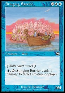 Stinging Barrier - Mercadian Masques (Common) [MMQ-107] Main image