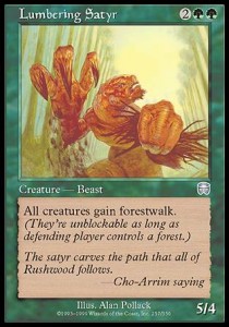 Lumbering Satyr - Mercadian Masques (Uncommon) [MMQ-257] Main image