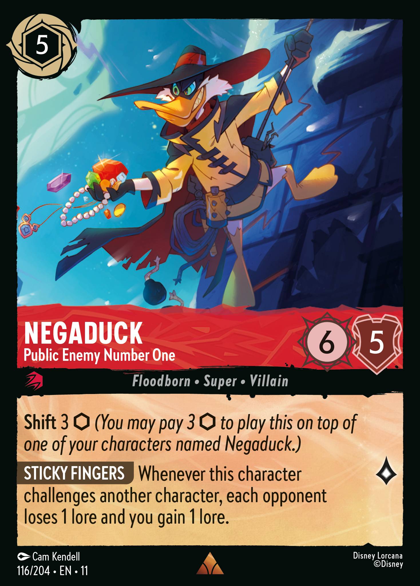 Negaduck - Public Enemy Number One — Winterspell (11WSP-116) Disney Lorcana card