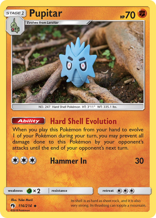 Pupitar – Lost Thunder 116 – Pokémon TCG single card