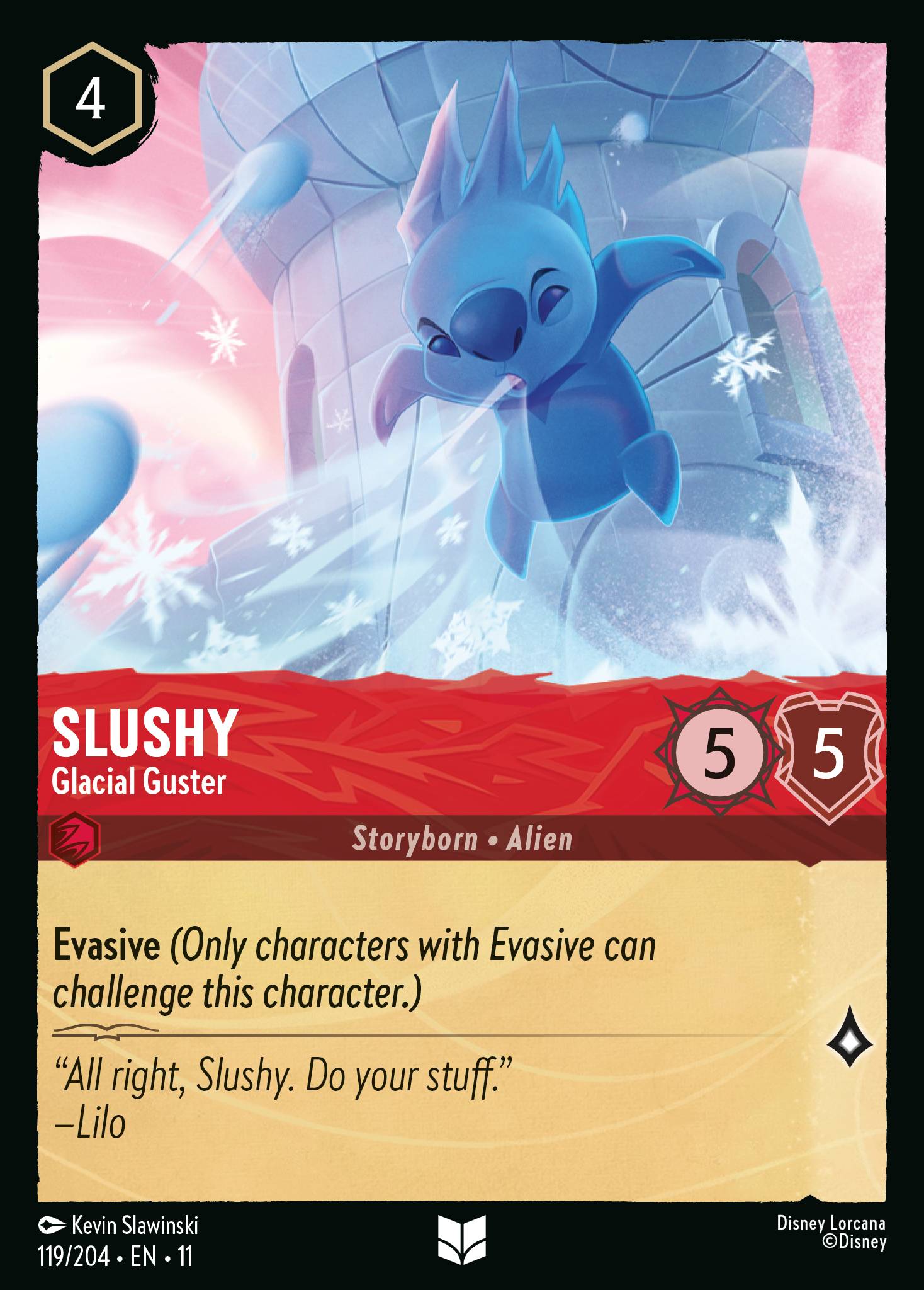 Slushy - Glacial Guster — Winterspell (11WSP-119) Disney Lorcana card