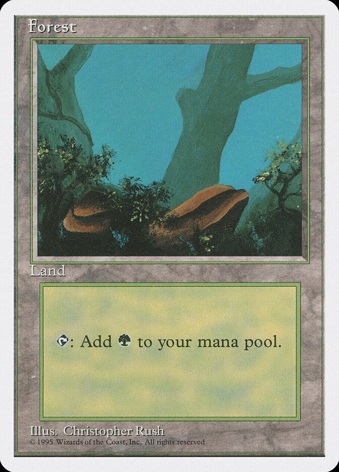 Magic-kaart Forest 4ED-376 uit Fourth Edition (Land)