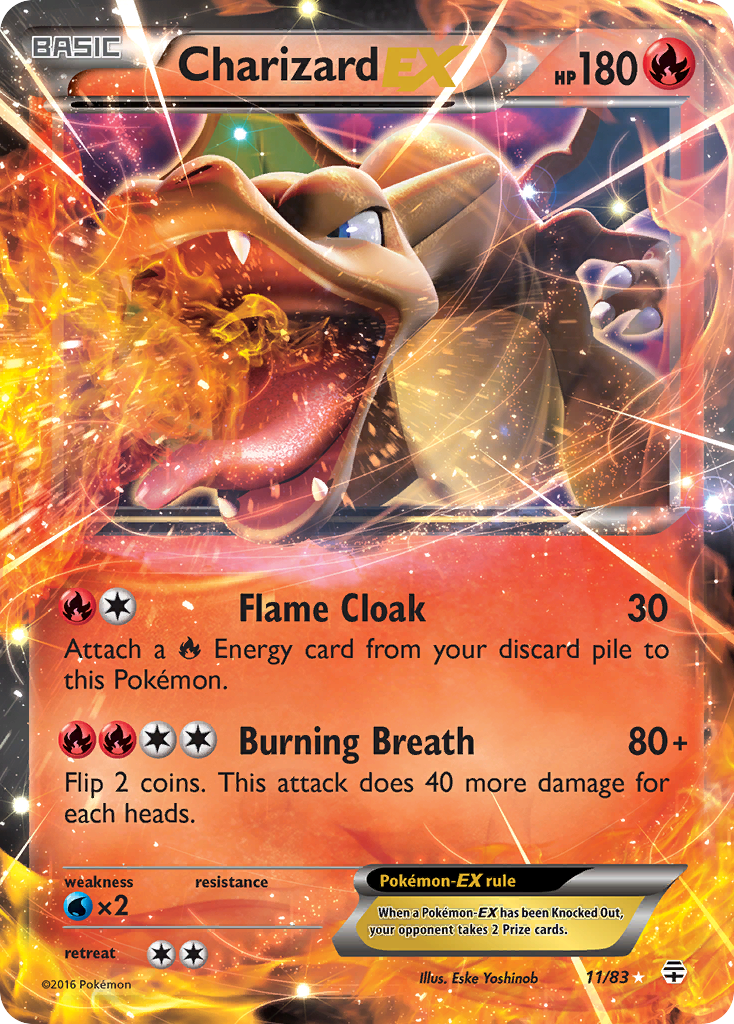 Charizard EX – Generations 11 – Pokémon TCG single card Image principale du produit
