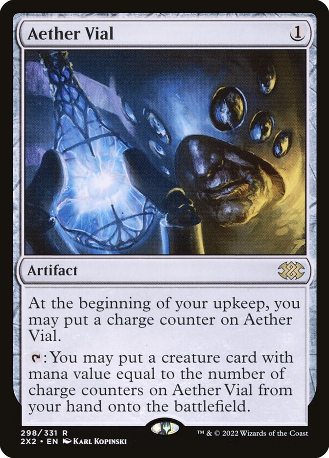 Aether Vial - Double Masters 2022 (Rare) [2X2-298]