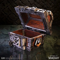 Handbeschilderd resin schatkistje uit World of Warcraft, detailaanzicht - 0801269153168