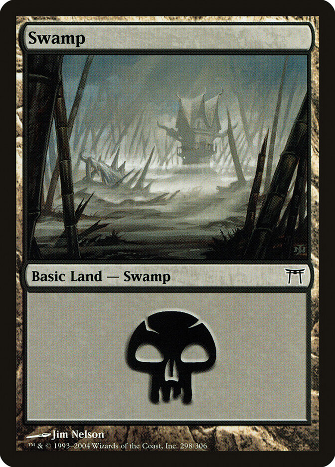 Swamp (V.4) - Champions of Kamigawa (Land) [CHK-298] Main image