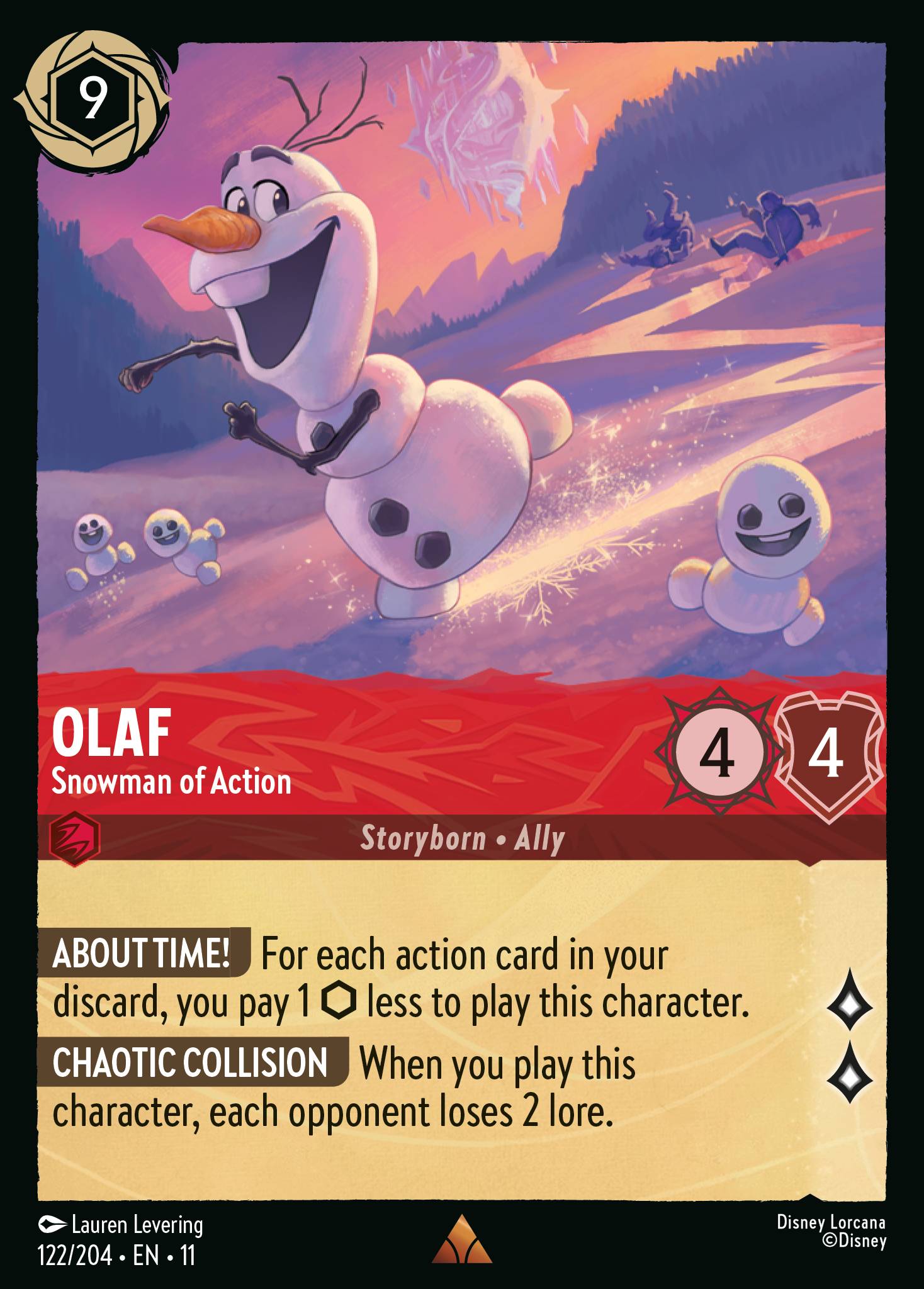 Olaf - Snowman of Action — Winterspell (11WSP-122) Disney Lorcana card
