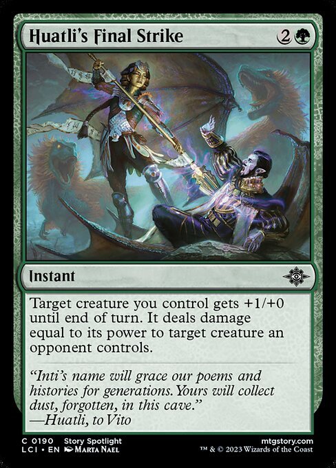 Huatli's Final Strike – The Lost Caverns of Ixalan (LCI-190) Magic: The Gathering card | LC-REM-20260804-15393128841548-1247a5fa-b50a-4ab1-96ca-dbeb45bd0b56 Image principale du produit