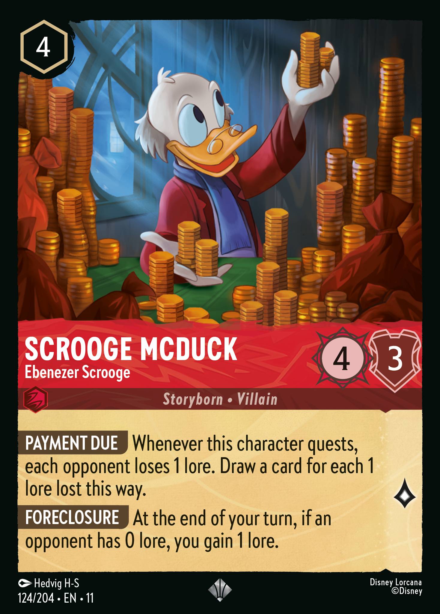 Scrooge McDuck - Ebenezer Scrooge — Winterspell (11WSP-124) Disney Lorcana card