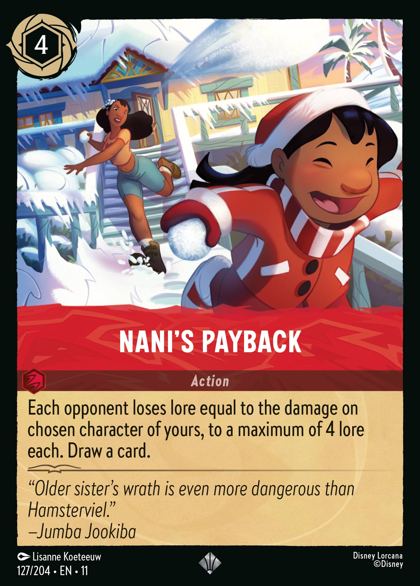 Nani's Payback — Winterspell (11WSP-127) Disney Lorcana card